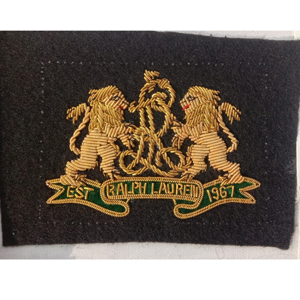 Custom Hand Embroidered Bullion Wire Badges Premium Pocket Badge Holder-Premium Custom Bullion Badges from Manufacturers