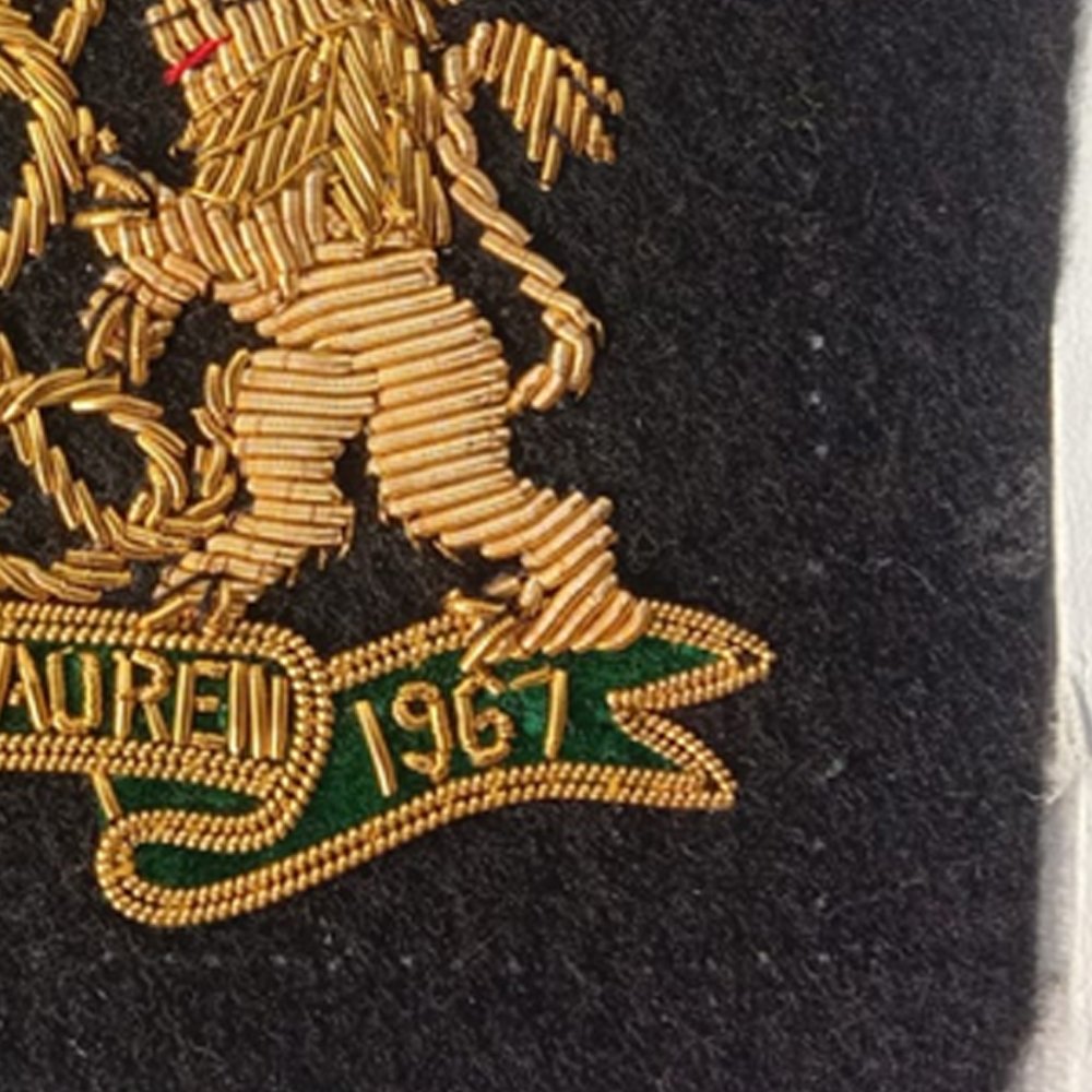 Custom Hand Embroidered Bullion Wire Badges Premium Pocket Badge Holder-Premium Custom Bullion Badges from Manufacturers