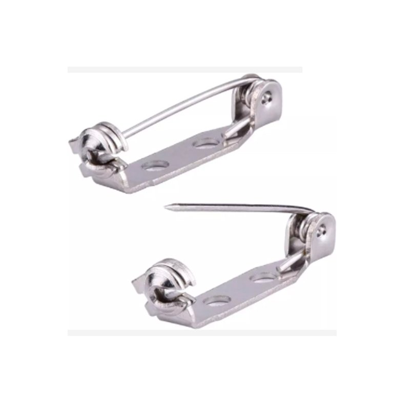 Bar Style Metal Safety Locking Pin Backs Flat Back Brooches Craft 19mm Silver Pin