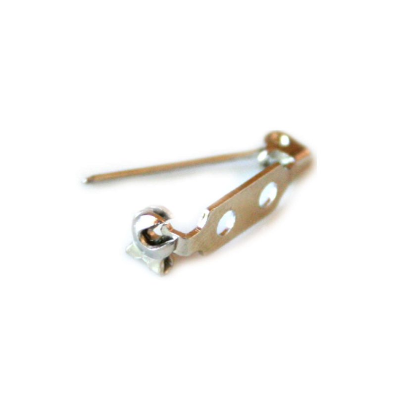 Bar Style Metal Safety Locking Pin Backs Flat Back Brooches Craft 19mm Silver Pin