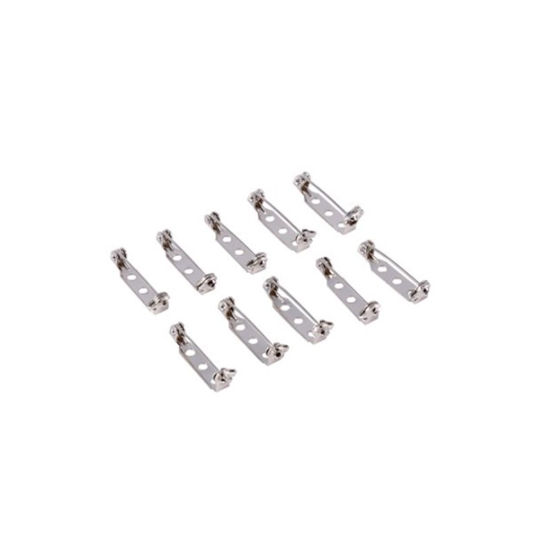 Bar Style Metal Safety Locking Pin Backs Flat Back Brooches Craft 19mm Silver Pin