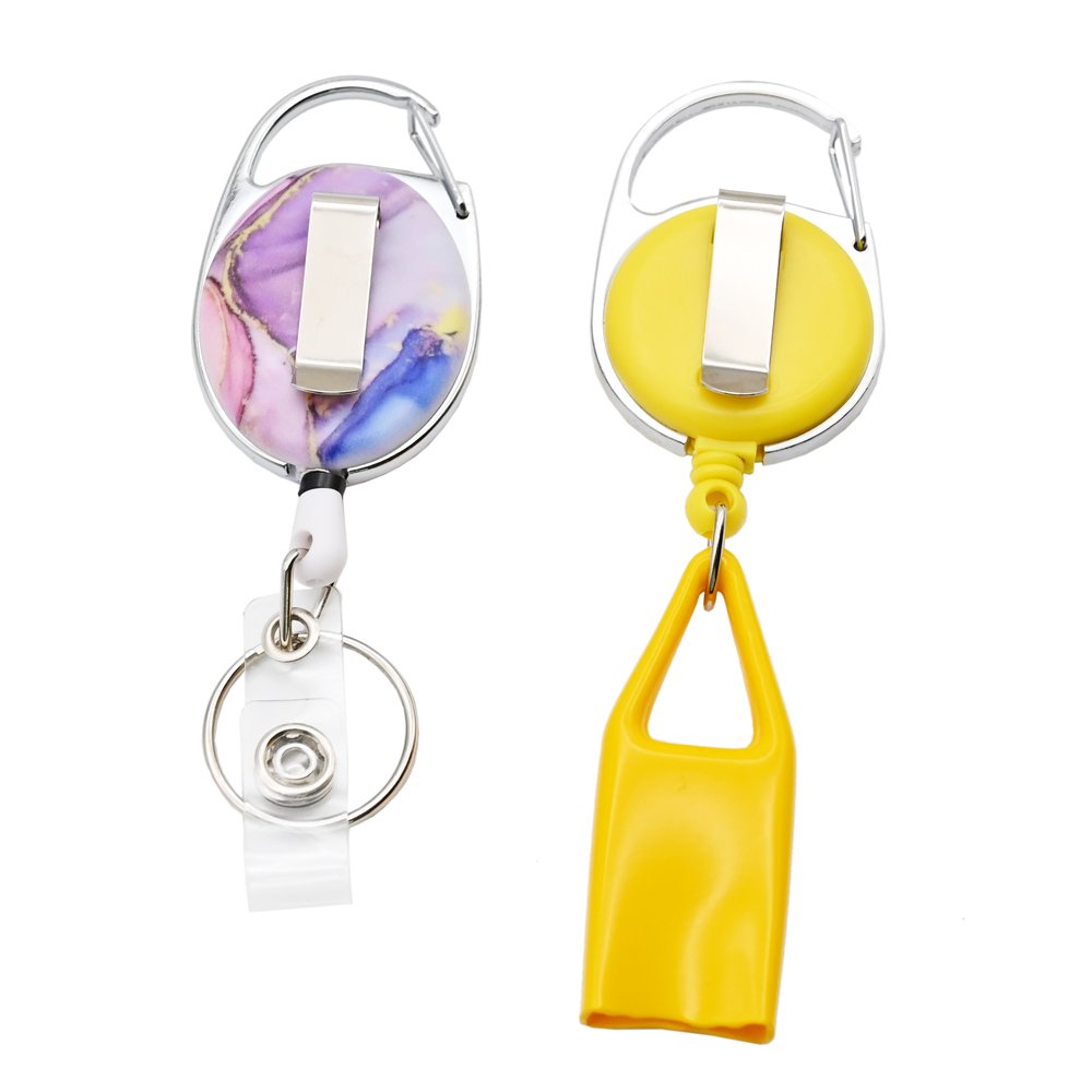 Promotional Gift Rubber Man Badge Reel Carabiner Reel Clip Badge with Lighter Holder