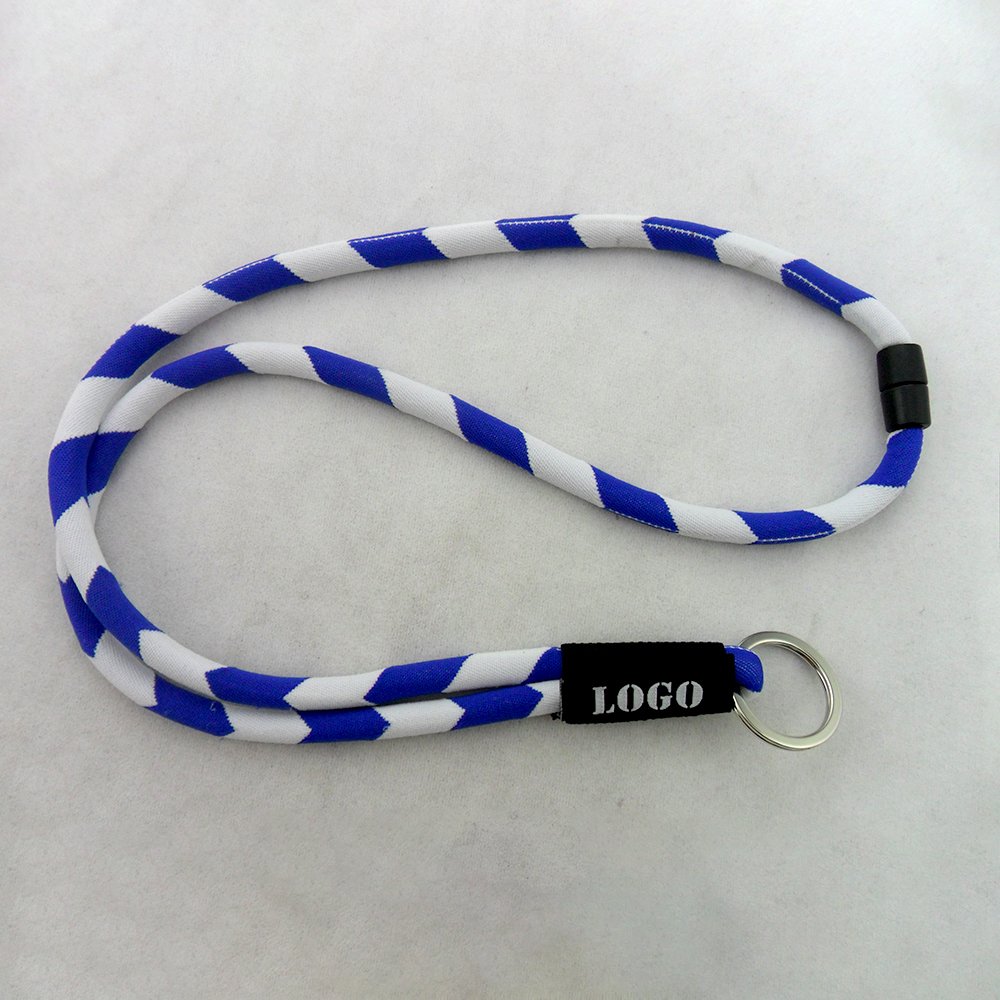 Custom promotional factory cheap price nylon lanyard custom colorful round neck lanyard designer lanyard key chain bulk