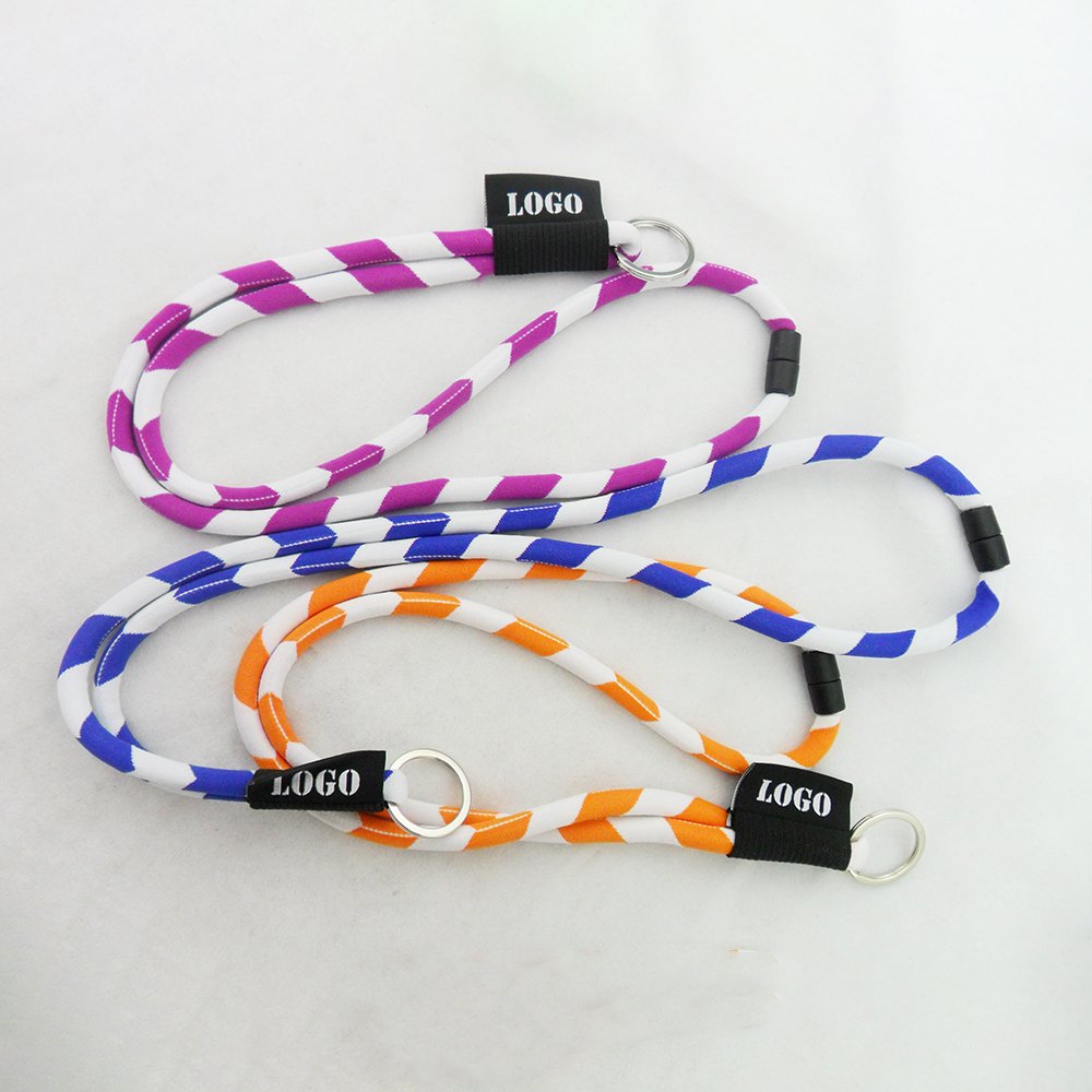 Custom promotional factory cheap price nylon lanyard custom colorful round neck lanyard designer lanyard key chain bulk