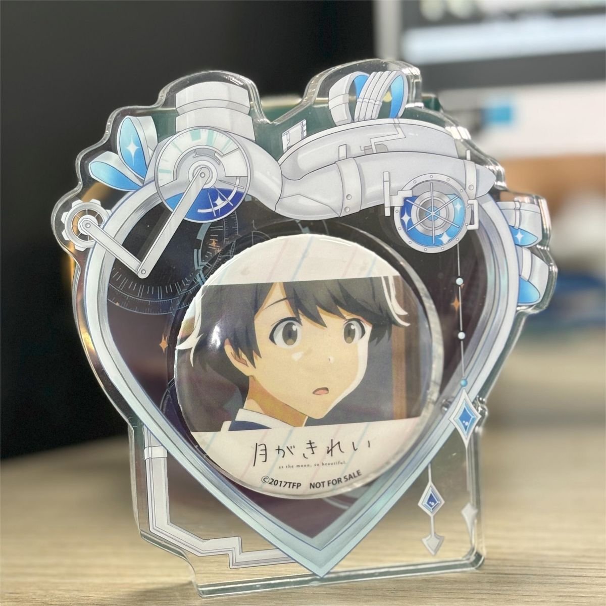 Mechanical Heart- blue Acrylic frame - Frame for Badge animate goods