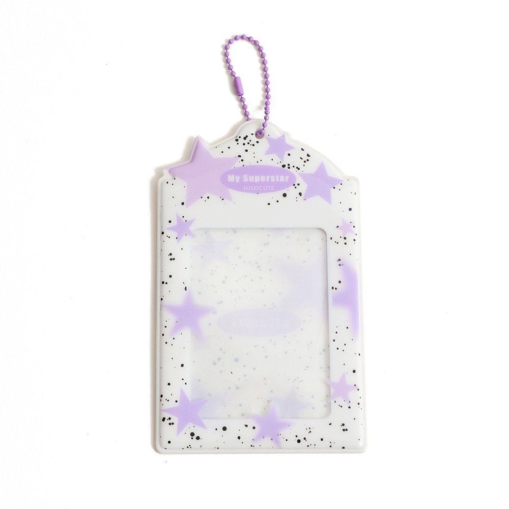 Custom Photo Id Card Holder PVC Photo Badge Holder Carton Photocard Holder PVC Card Sleeve Protectors For Key Chains Collection