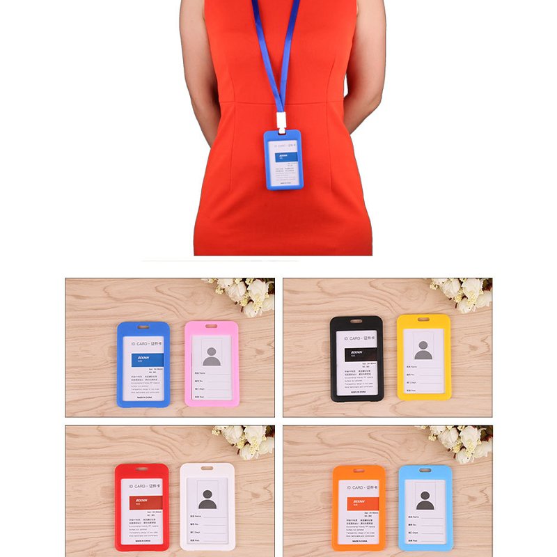 Smart ID Badge Holder Credit Card Holder ID Holder Zipper pocket