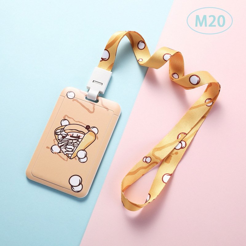 School Student Cartoon Plastic Lanyard Card Holder Custom Business Photocard Credit Id Card Holder
