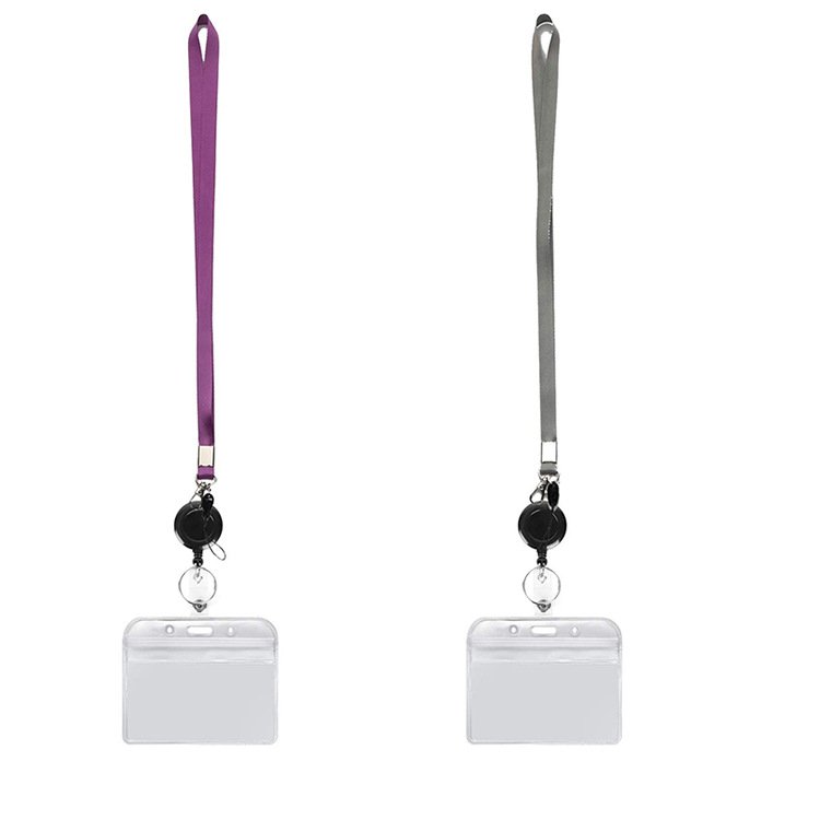 Retractable ID Badge Holder with Breakaway Lanyard,Heavy Duty Badge Reel,Detachable Keychain, Cruise Ship Cards Holder