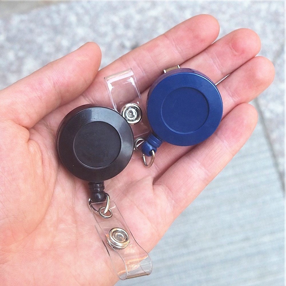 Retractable Pull Badge ID Department Brand Name Badge Holder Scroll School Student Office Nurse Badge Reel