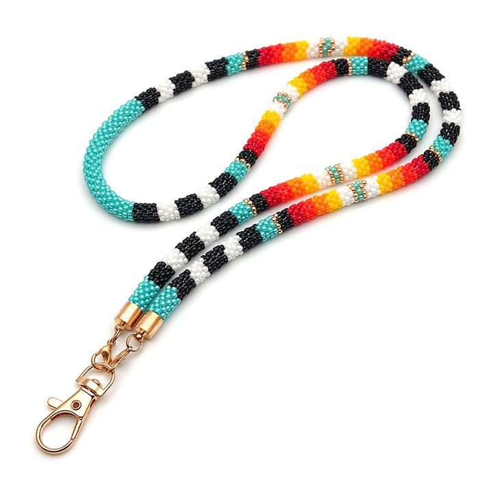 Trendy design Ethnic Lanyard badge holder fashion lanyard beadwork white ID Card necklace teacher lanyard from india handmade