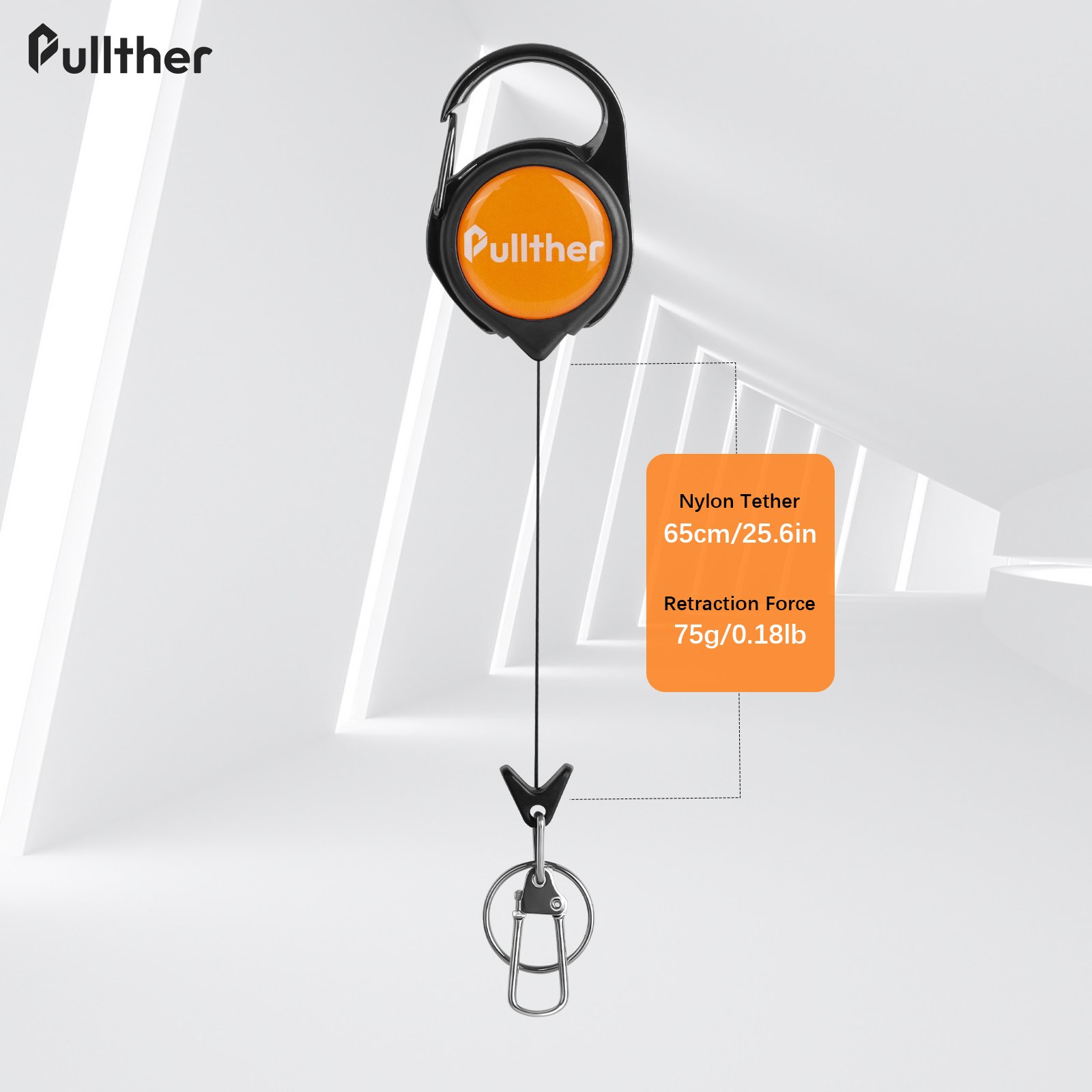 Pullther 9.3cm retractable badge with keychain fly fishing nurse ID card holder nurse badge reel