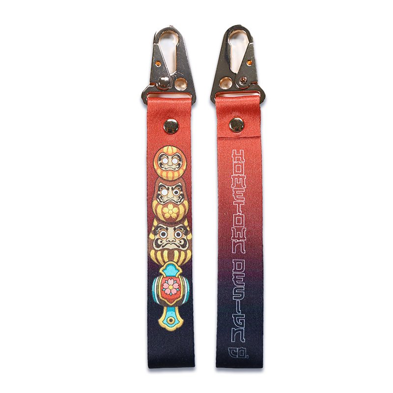 Anime Customizable Embroidery Promotional Lanyard Keychains Holder Carabiners Personalized Style