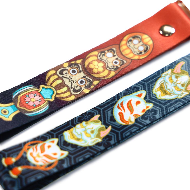 Anime Customizable Embroidery Promotional Lanyard Keychains Holder Carabiners Personalized Style
