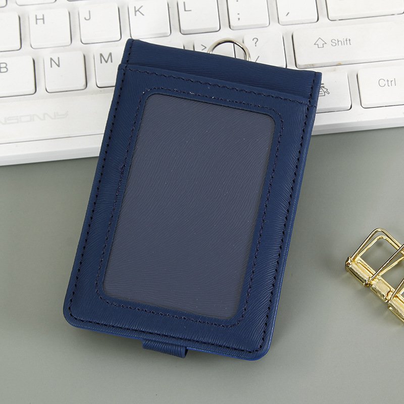 Wholesale Students Name Card Holder Pu Leather Lanyards ID Card Holder Unisex Business Working Card Badge Holder Cover