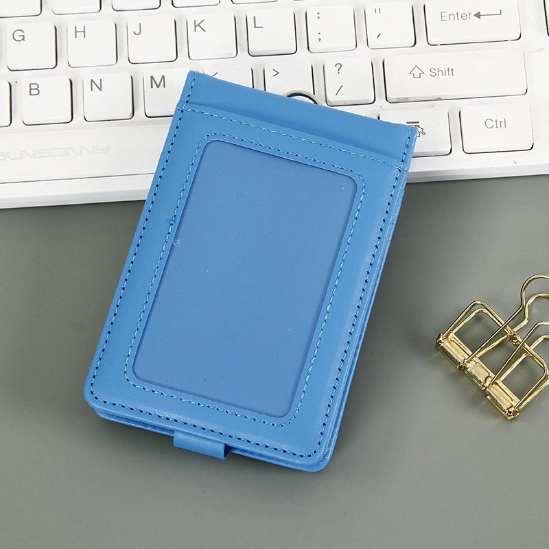 Wholesale Students Name Card Holder Pu Leather Lanyards ID Card Holder Unisex Business Working Card Badge Holder Cover