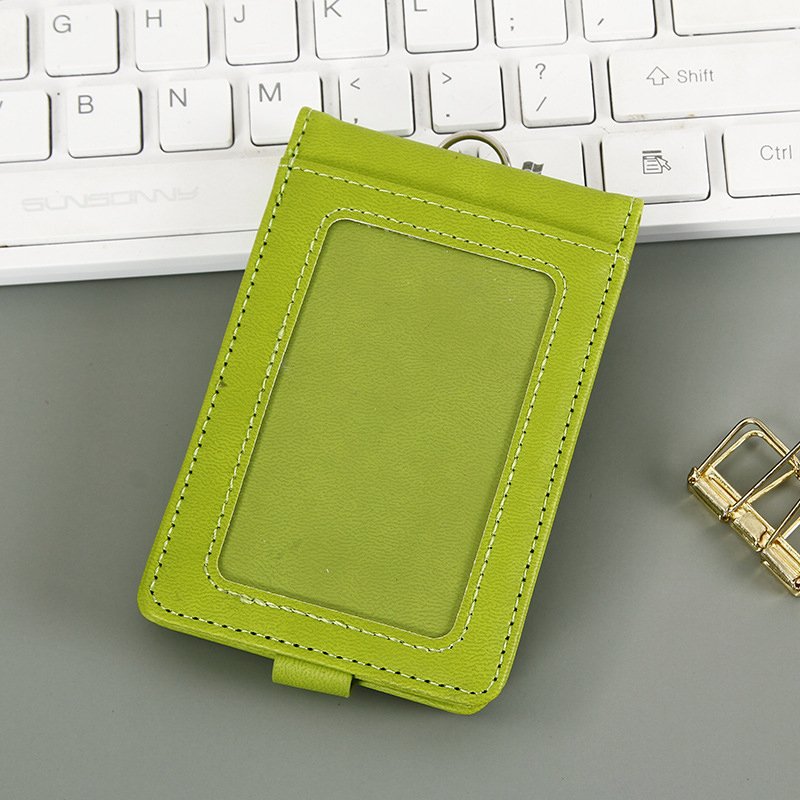 Wholesale Students Name Card Holder Pu Leather Lanyards ID Card Holder Unisex Business Working Card Badge Holder Cover