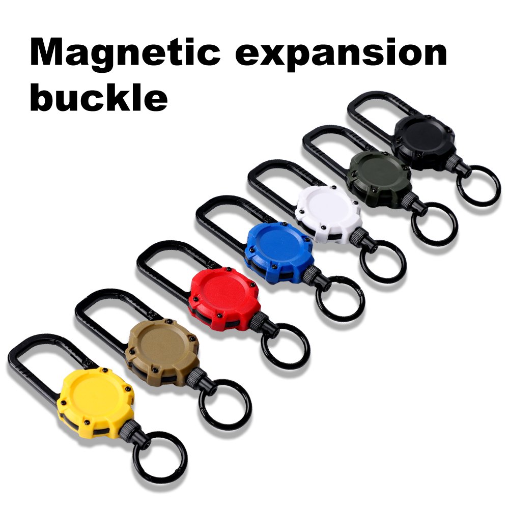 Multifunctional High Stretch Easy To Pull D Hook Stainless Steel Heavy Duty Metal Id Reractable Badge Holder With Carabine Reel