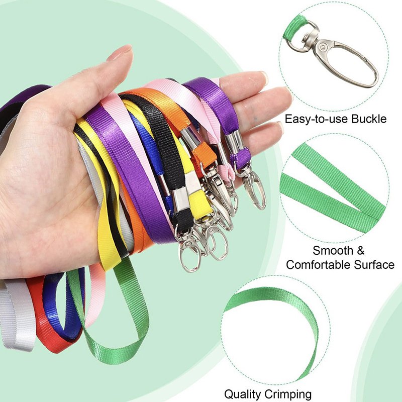 Custom Lanyards For Id Badges Cards Keychain Long-Lasting Polyester Neck Lanyard Strap With Clasp
