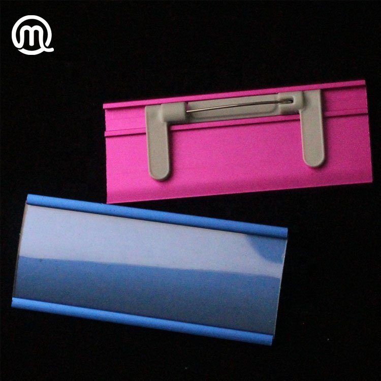 factory directly colorful Metal aluminum name badge customized reusable
