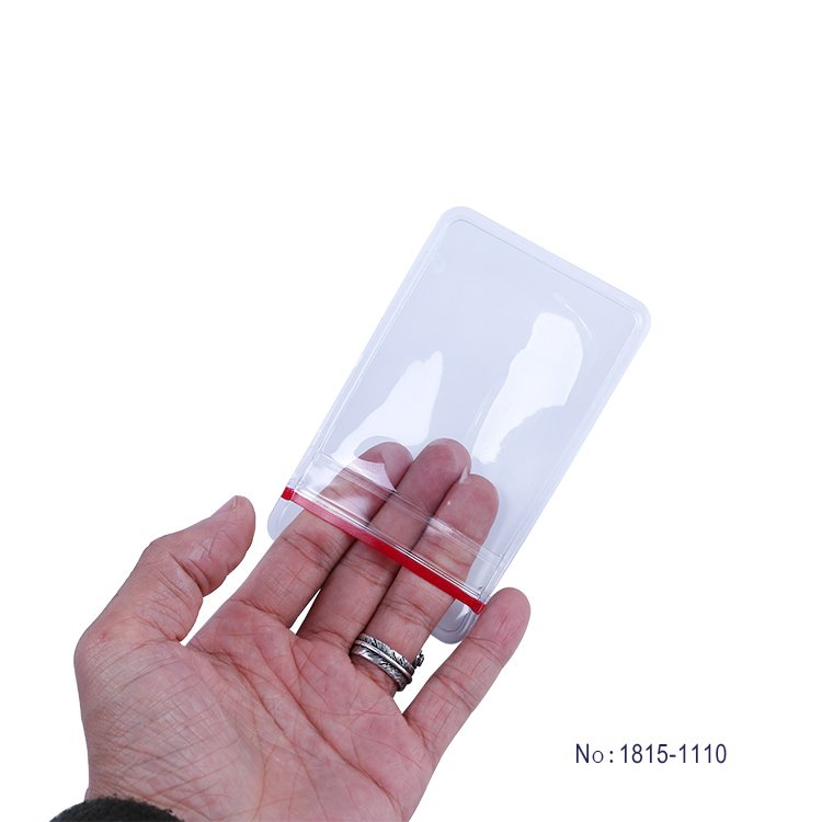 Bestom Resealable Top Load Extra Thickness PVC Transparent Id Card Pouch Sleeve,Name Badge Holder Vinyl Identity Card Holder