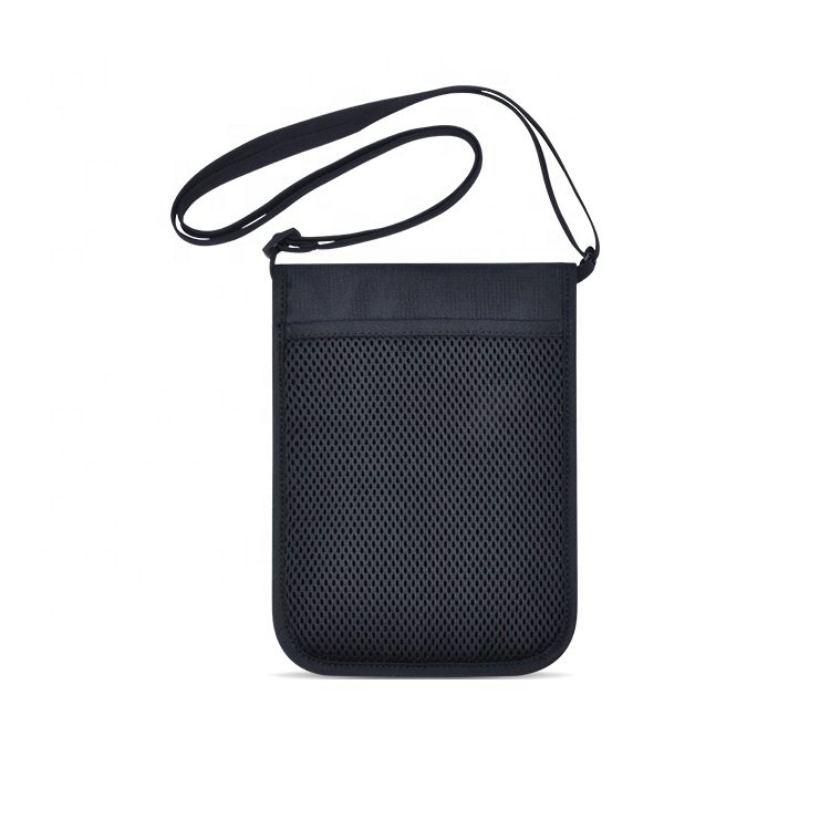 Security Blocking Neck Wallet Badge Holder Fashion Neck Pouch Bag Travel Neck Pouch RFID