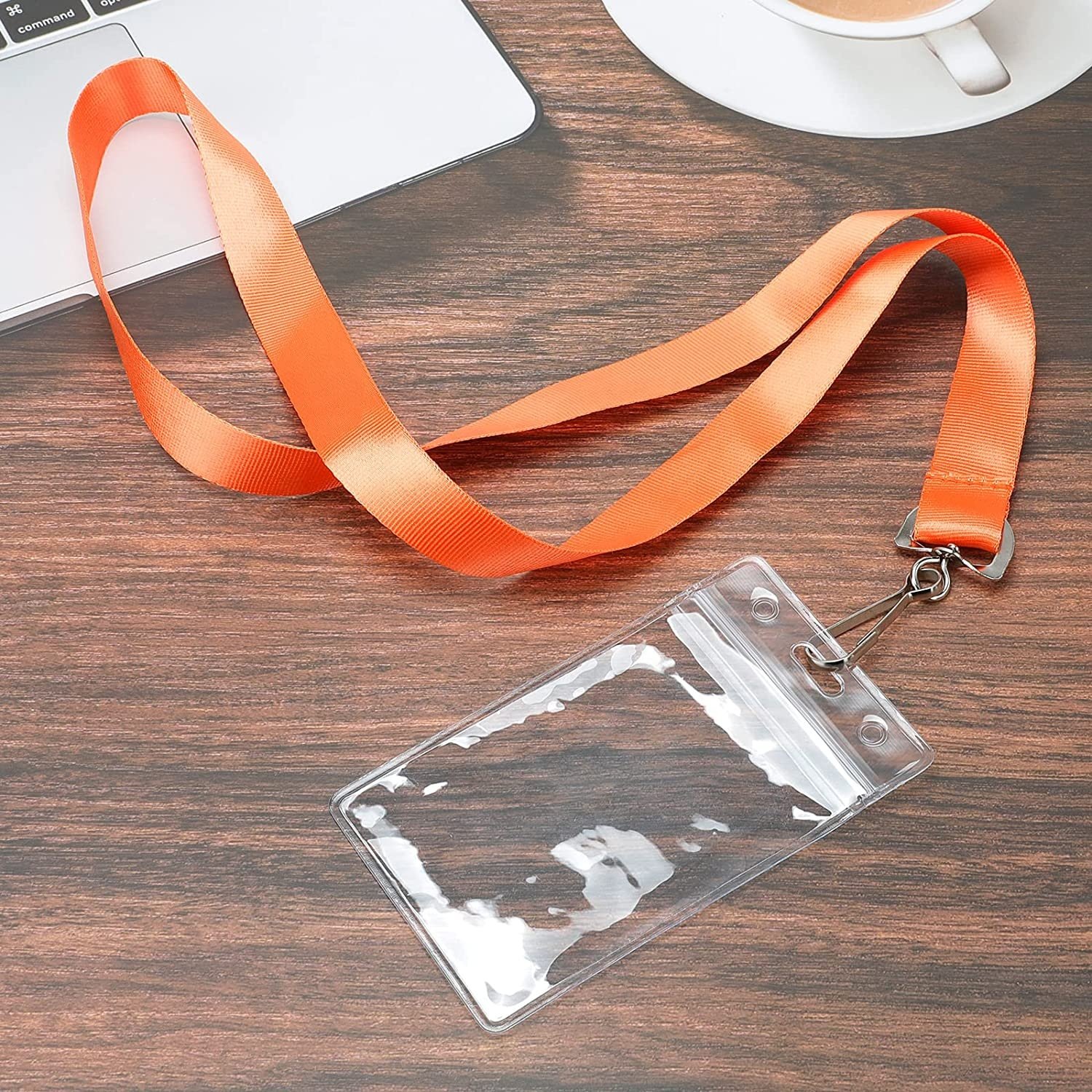 Clear Badge Holder Cardboard Holder With Lanyard ID Badge Holder