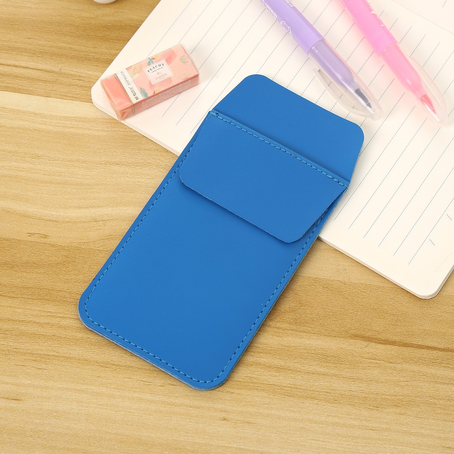 Large-capacity Double-layer Durable Portable Doctor Nurse Dentist Teacher Pocket Pencil Case Clip Leather Holder