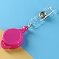 Retractable Name ID Badge Reel Easy Pull ID Tag Clip Lanyard Staff Work Pass Card Accessories Badges Clips Anti-Lost Card Reel