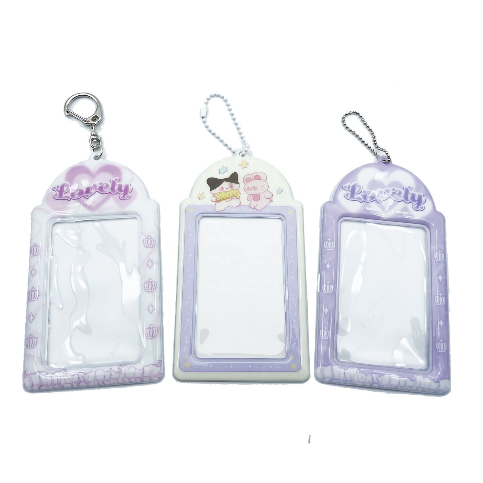 Custom Full Color Printing PVC Photocard Holder Protective Photo Sleeves Student Card Case ID Badge Holder for Kpop Fan