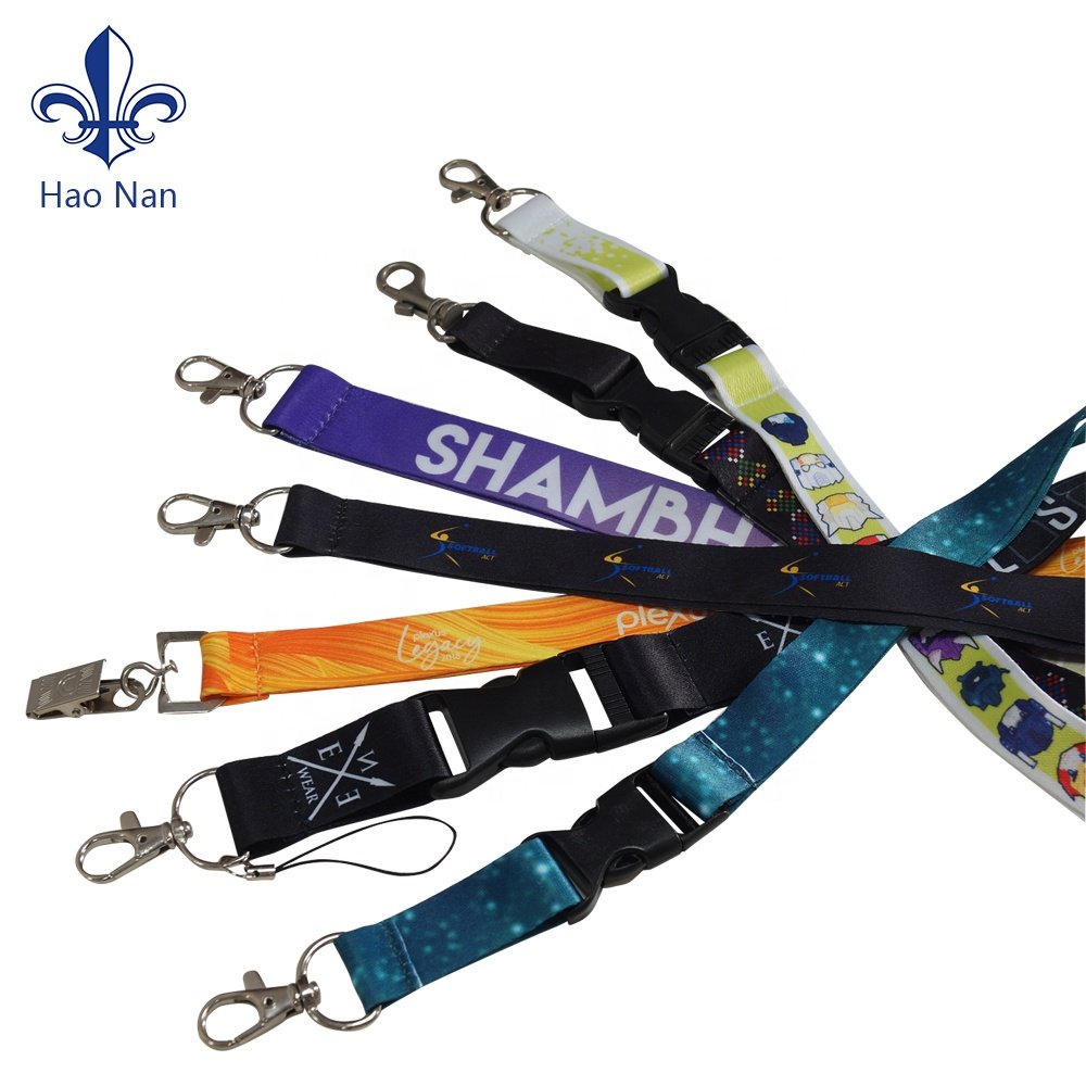 High Quality Custom design logo lanyard Neck Badge Holder Lanyard Keychain With No Minimum Order