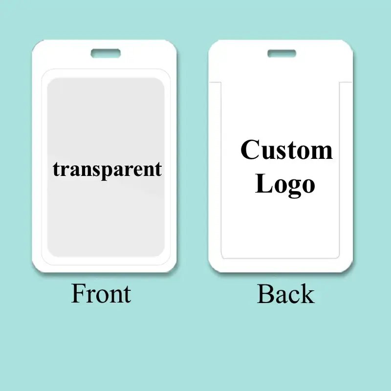 Colorful Custom Wholesale high-quality transparent ABS id card badge holder with customized lanyard