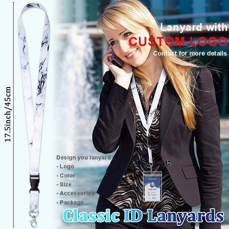 Colorful Custom Wholesale high-quality transparent ABS id card badge holder with customized lanyard