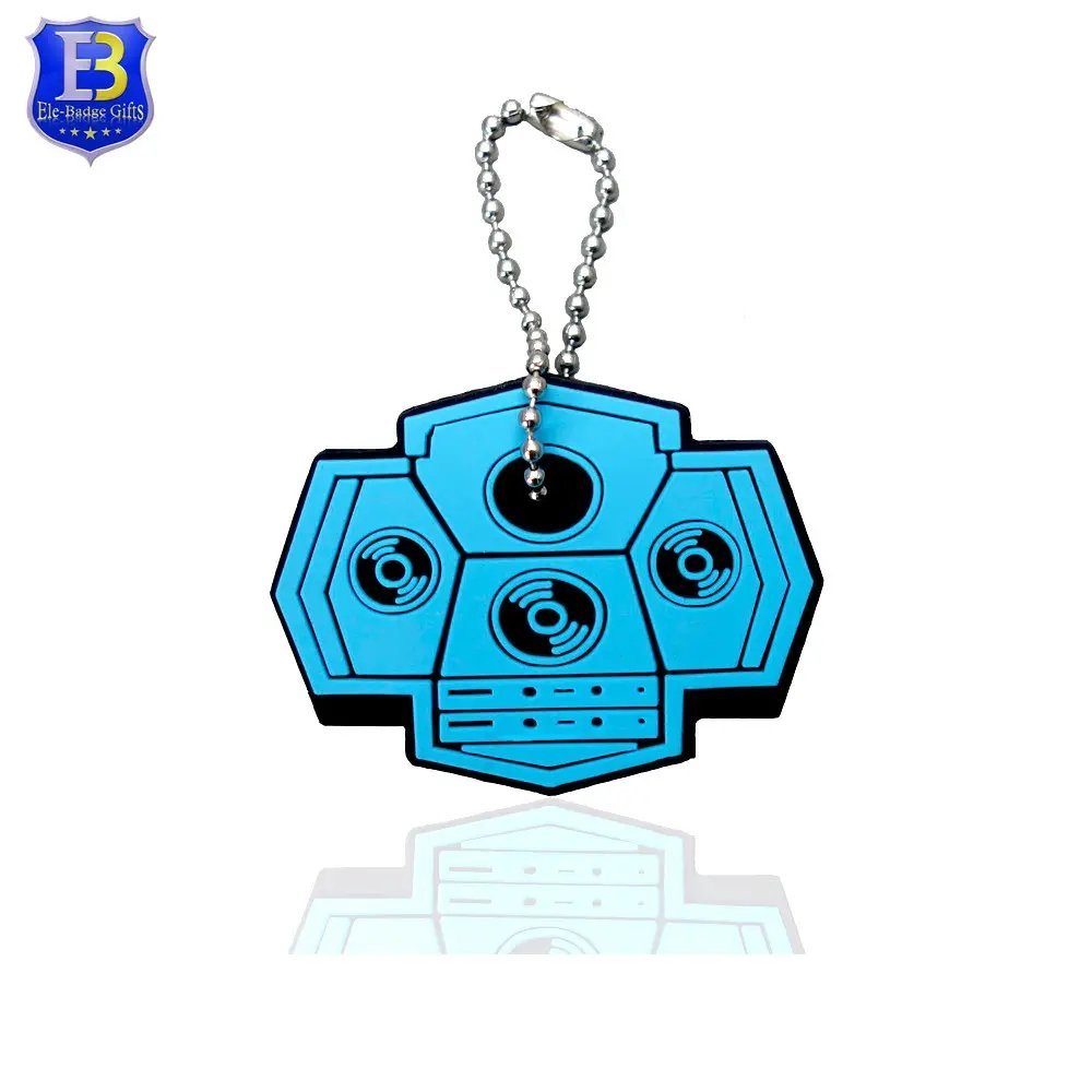Promotional gift custom trinke 3d logo key holder rubber pvc keychain