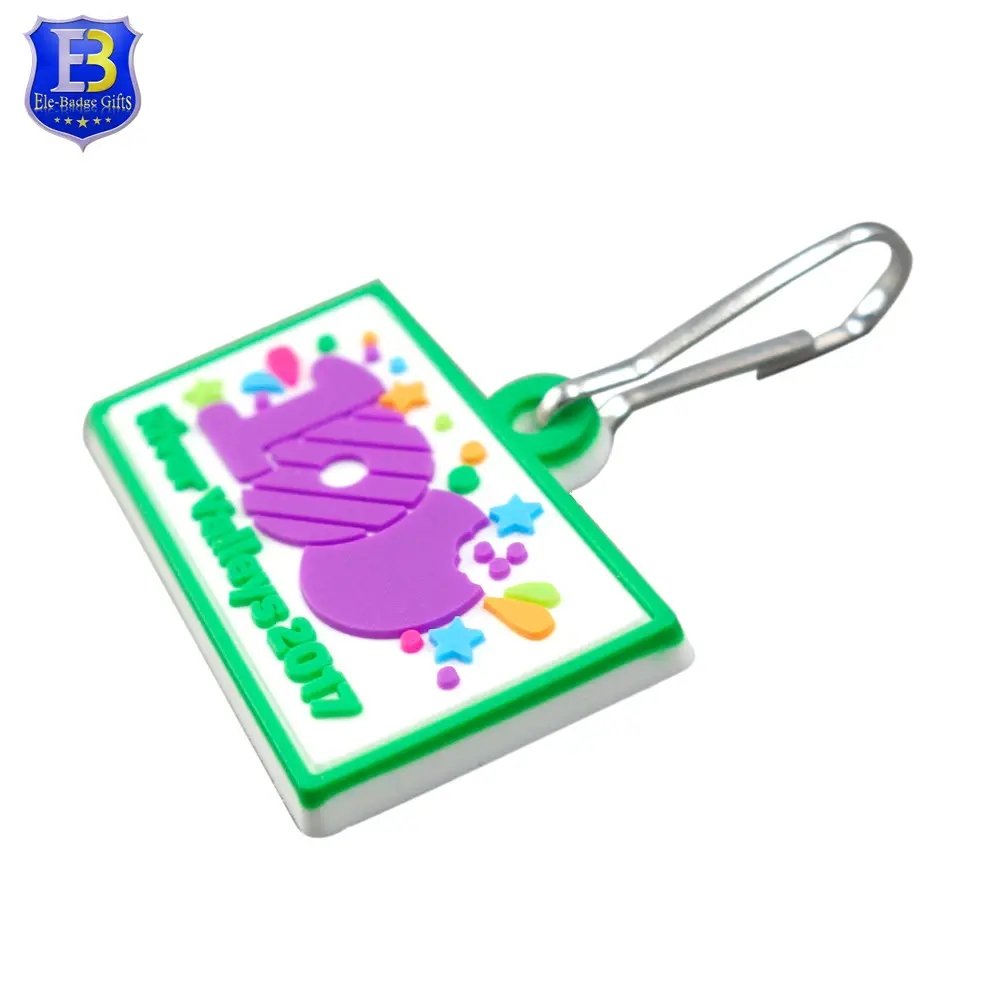 Promotional gift custom trinke 3d logo key holder rubber pvc keychain