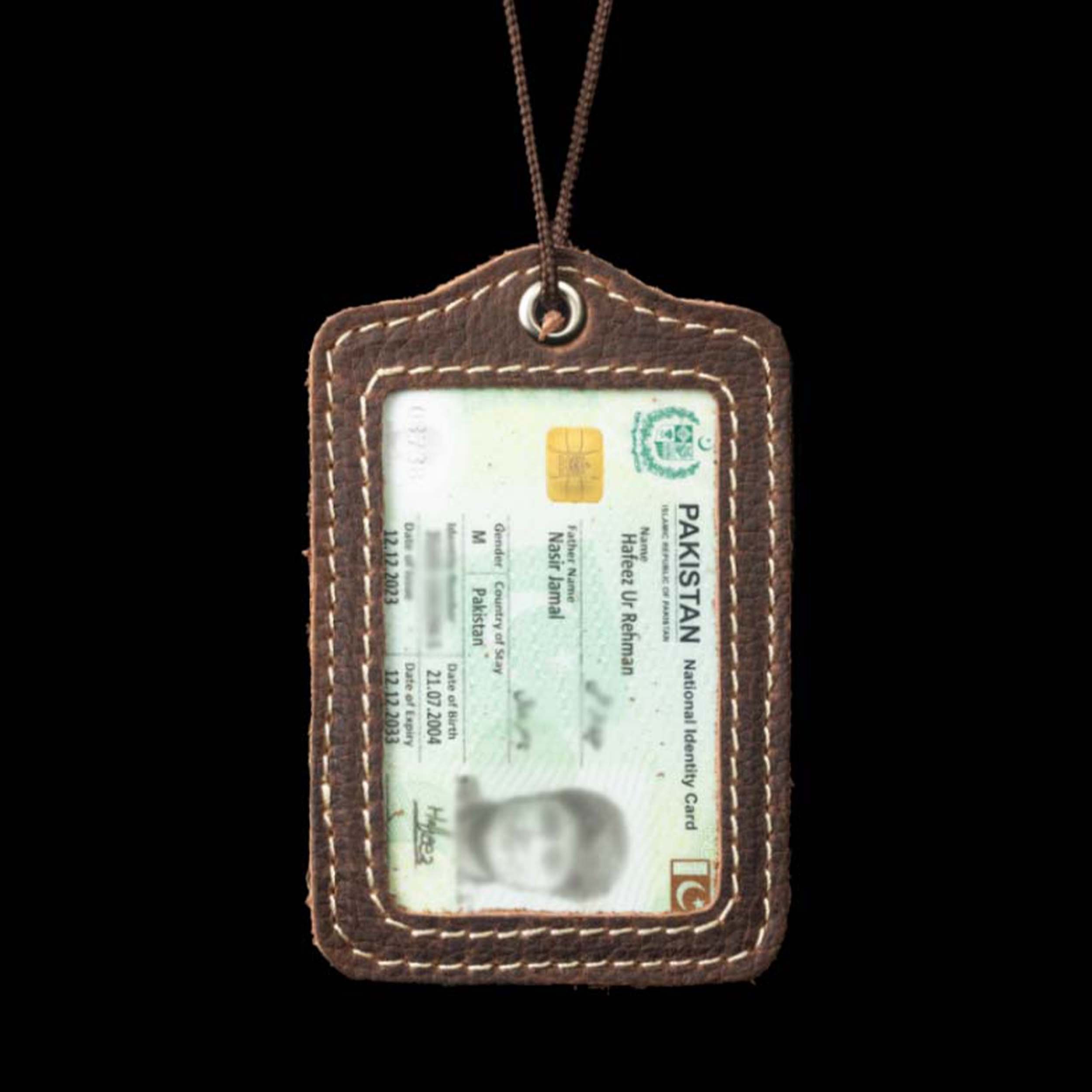 Leather ID Card Holder Custom Wholesale Manufacture Top Quality Cowhide Leather Badge Holder
