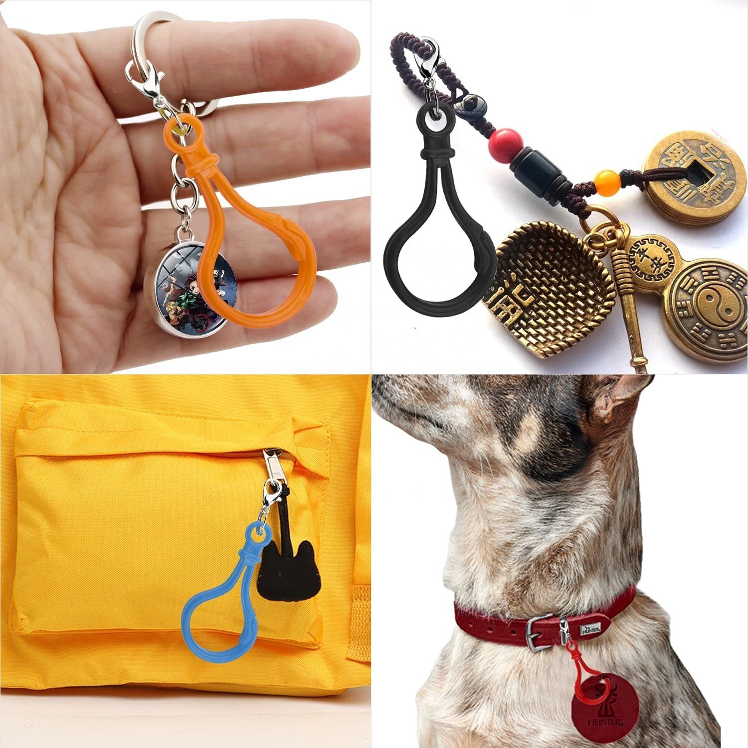 Multicolor Plastic Lobster Claw Clasps Plastic Clips Lobster Clasps and Open Jump Rings Lanyard Hooks Key Chain DIY Toys