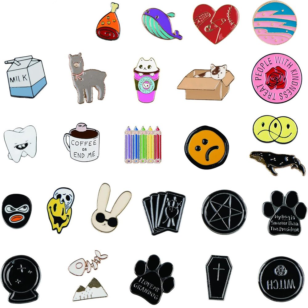 Enamel Brooch Pins Bulk Set Decoration Lapel Pin Clothes Accessories Birthday Christmas Festival Gift for Girls Women