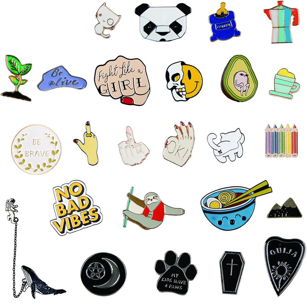 Enamel Brooch Pins Bulk Set Decoration Lapel Pin Clothes Accessories Birthday Christmas Festival Gift for Girls Women