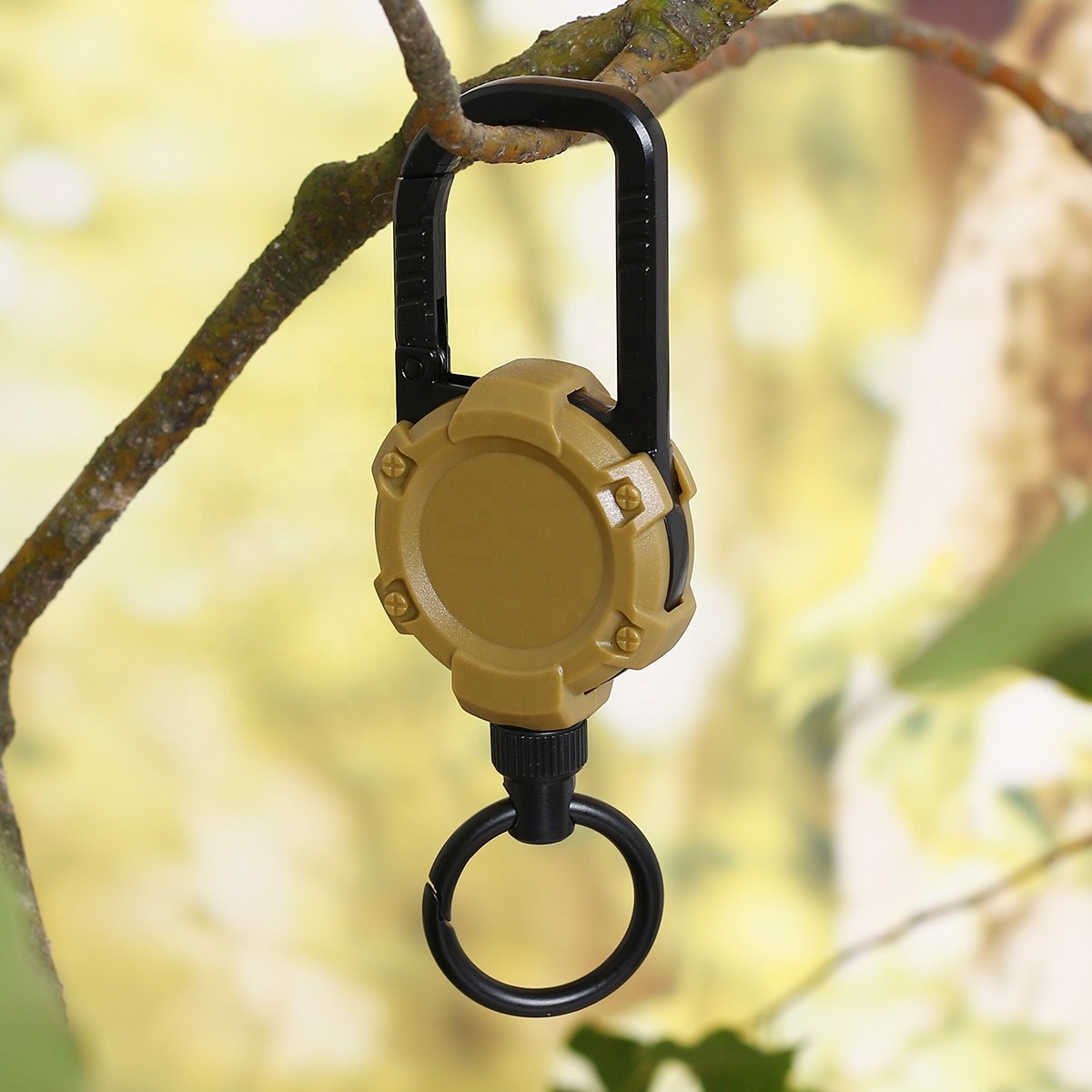 New High Quality Badge Reel with Steel Wire Keychain Holder Climbing Buckle Outdoor Sport Accessories 6893