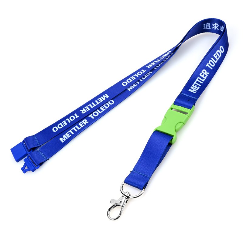 Wholesale custom popular pattern lanyard polyester nylon braided lanyard ID card lanyard