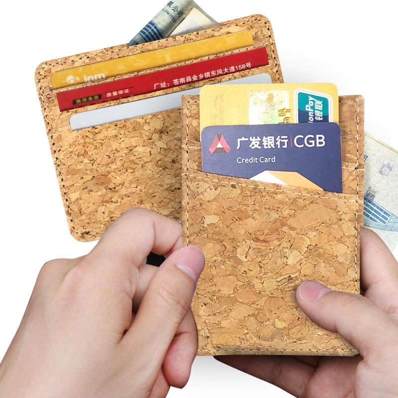 Wholesale Natural Eco Friendly Cork Card Cover Id Credit Card Cork Card Holder