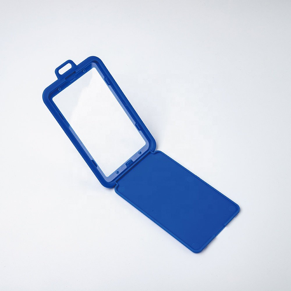 cheap work id card holder badge 6095 and 6096 abs material id name case for business card holder badge