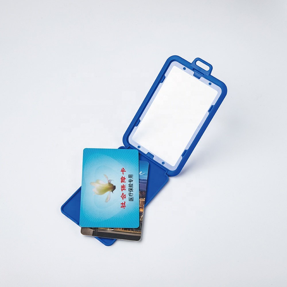 cheap work id card holder badge 6095 and 6096 abs material id name case for business card holder badge