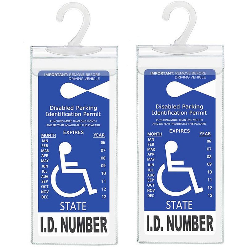 High quality ultra clear Permit Sign Protector blue badge holders handicapped placard parking card