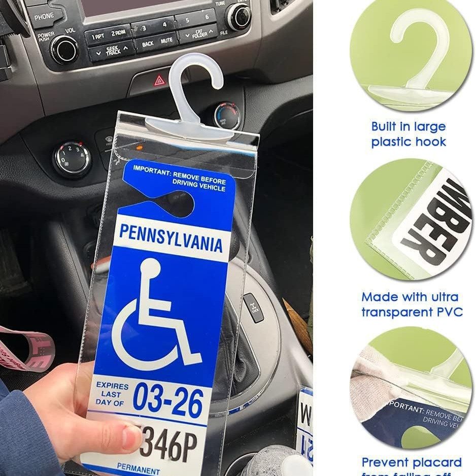 High quality ultra clear Permit Sign Protector blue badge holders handicapped placard parking card
