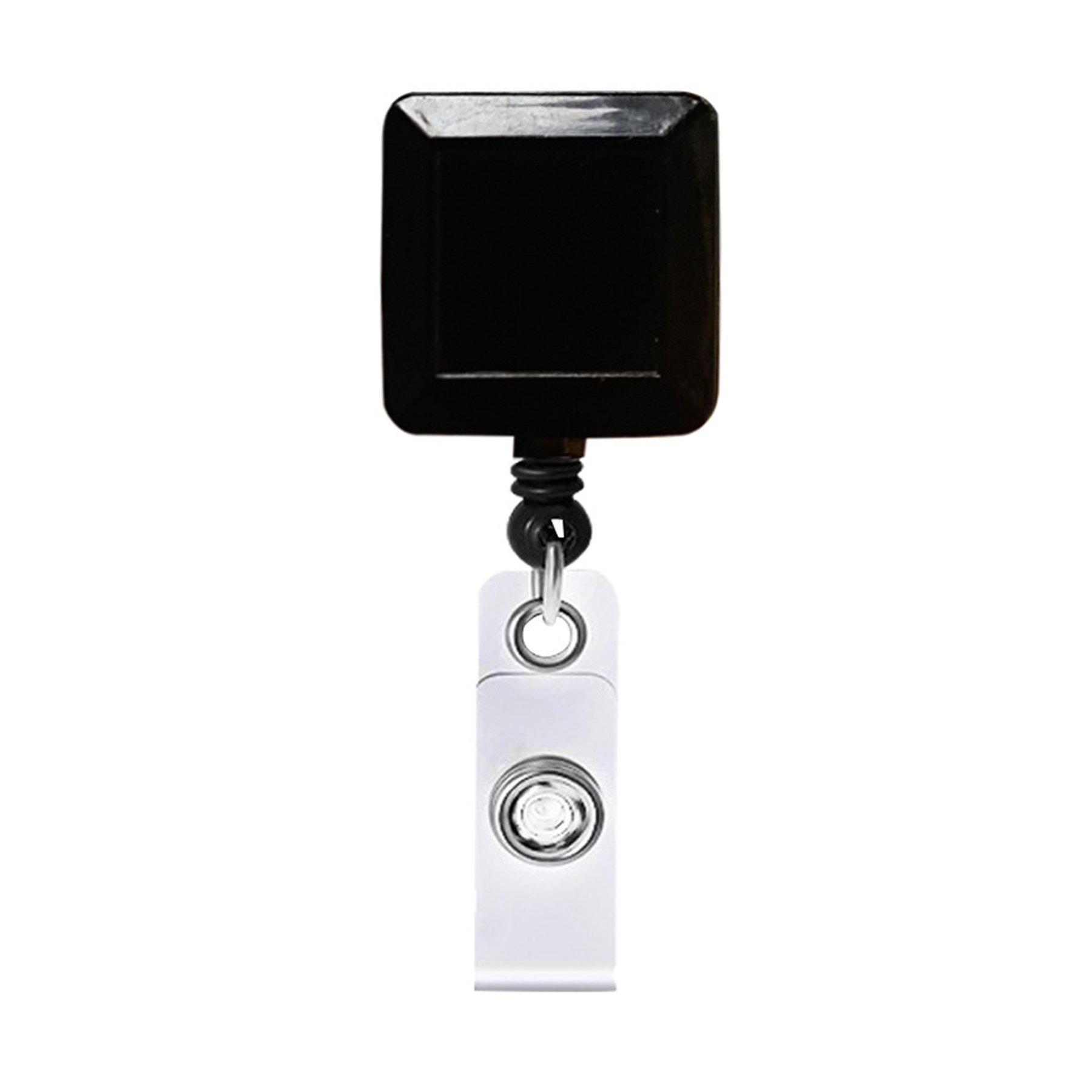 Custom Logo Printed Square Shape Retractable Reel Badge Holder