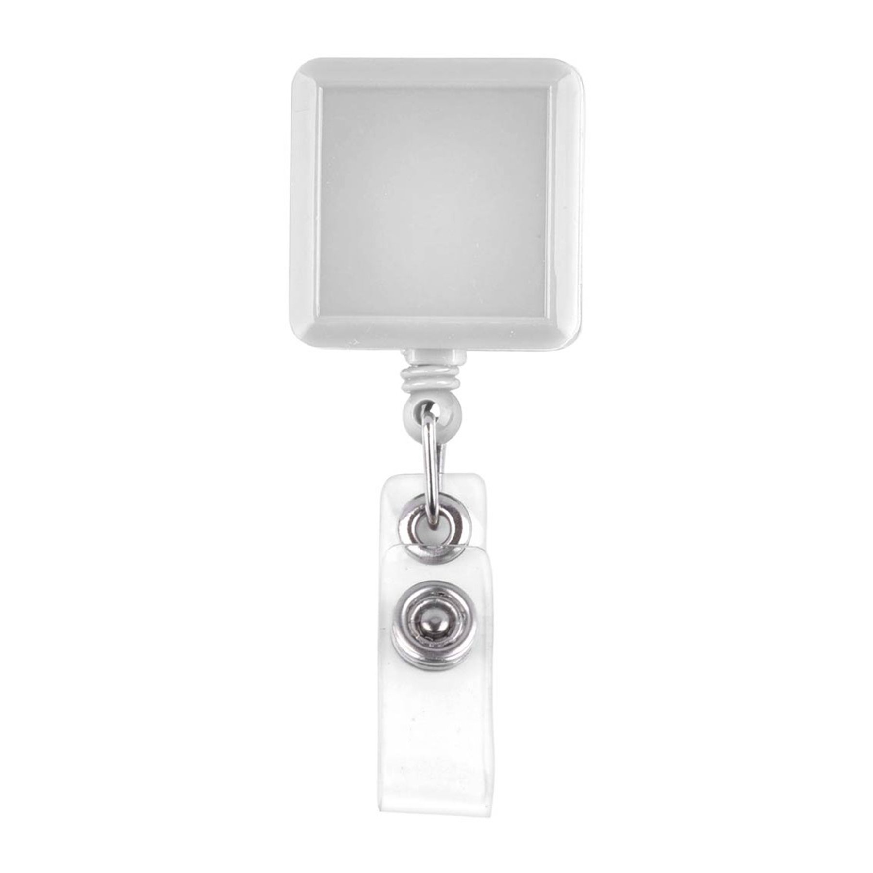 Custom Logo Printed Square Shape Retractable Reel Badge Holder