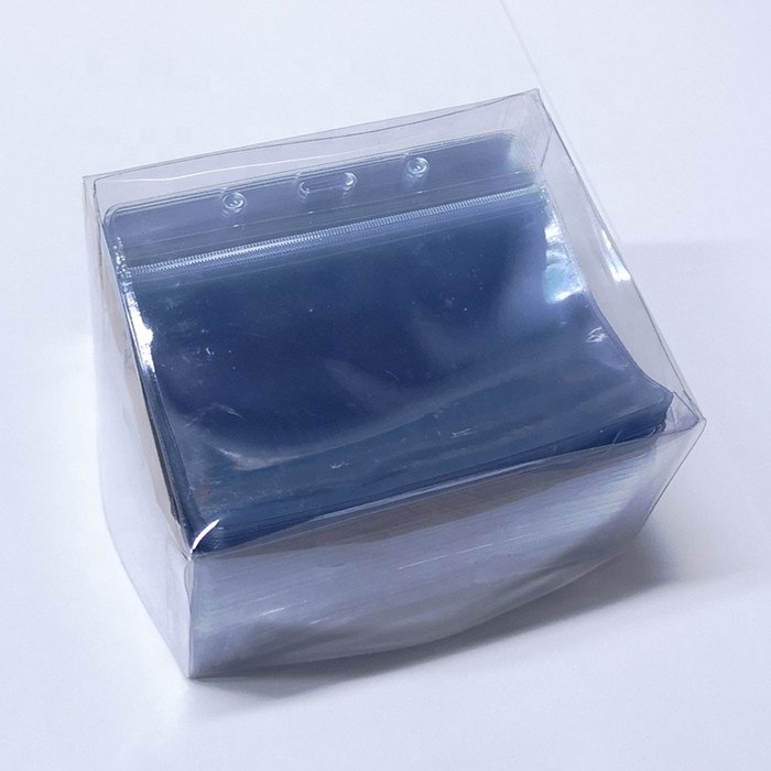 Hot Sale 4x3 Soft Plastic Transparent PVC Card Protector Clear Soft Waterproof ID Badge Card Holder