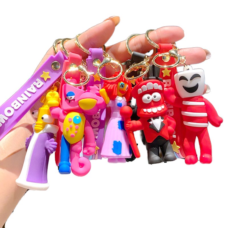The Amazing Digital Circus Clown Rabbit PVC Charms Keychain Bag Pendant Car Key Holder Lanyard